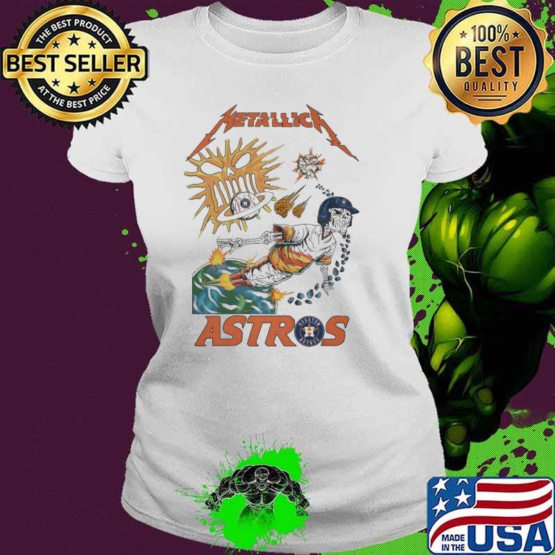 Metallica astros houston astros skull s Ladies tee Metallica astros houston astros skull s Ladies tee