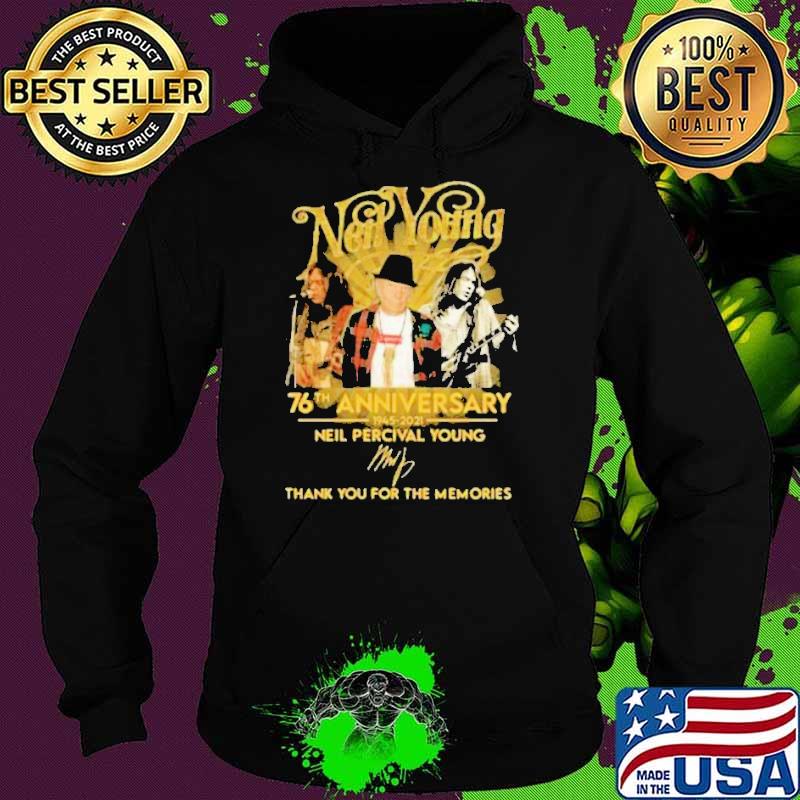 Neil young 76th anniversary thank you for the memories signature s Hoodie Neil young 76th anniversary thank you for the memories signature s Hoodie