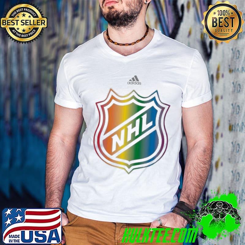 NHL Adidas Women's Rainbow Pride Shirt