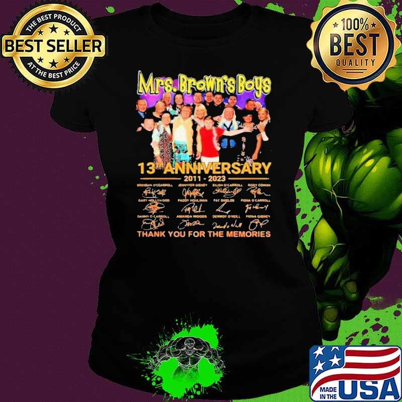 Nice mrs brown's boys 13th anniversary 2011 2023 thank you for the memory signature shirt