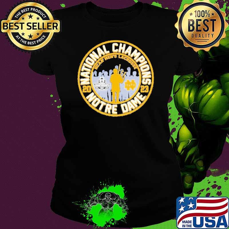 Notre Dame Fighting Irish 2023 NCAA Men’s Lacrosse National Champions Bagpiper Shirt