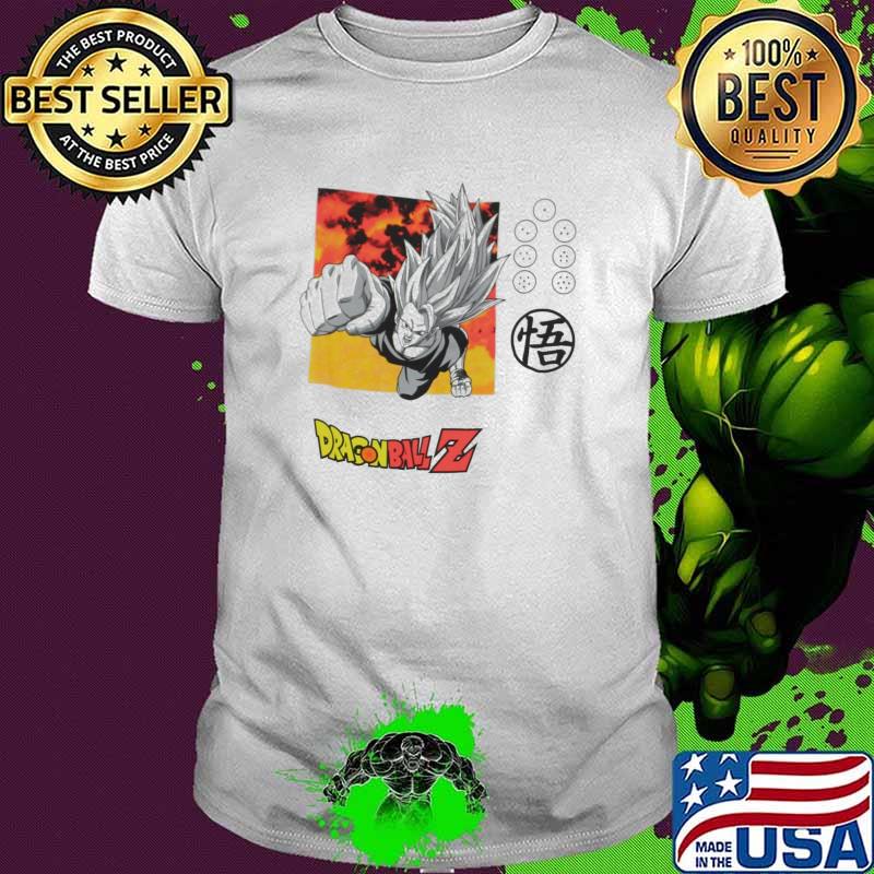 Official dragon Ball Z Kanji Goku Flying Punch shirt