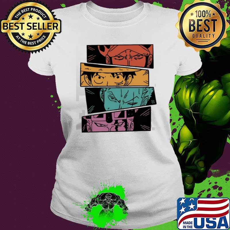 Official one Piece, Straw Hat Pirates, Monkey D. Luffy, Zoro Shirt Ladies tee Official one Piece, Straw Hat Pirates, Monkey D. Luffy, Zoro Shirt Ladies tee