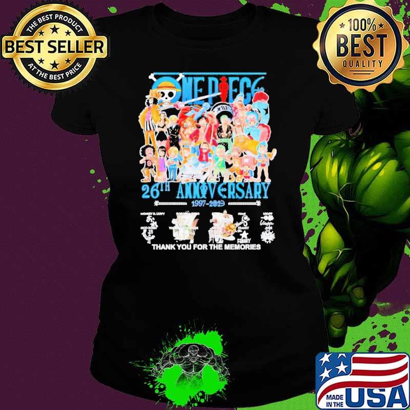 One Piece 26th anniversary 1997 2023 thank you for the memories shirt