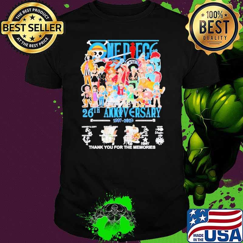 One Piece 26th anniversary 1997 2023 thank you for the memories s Unisex One Piece 26th anniversary 1997 2023 thank you for the memories s Unisex