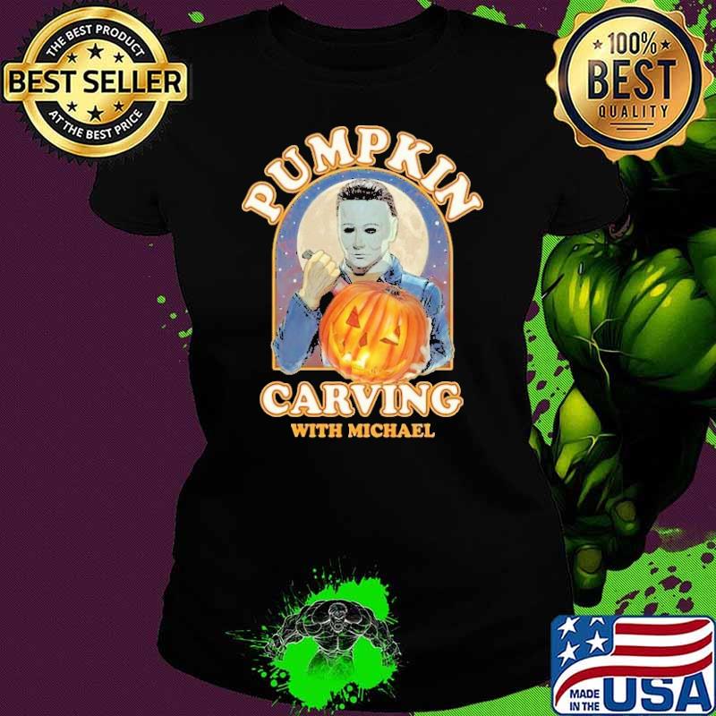 Original pumpkin carving with Michael pumpkin halloween shirt