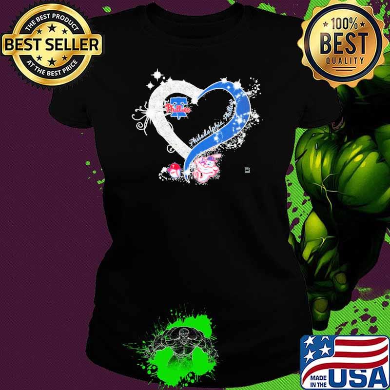 Philadelphia phillies baseball glitter heart shirt