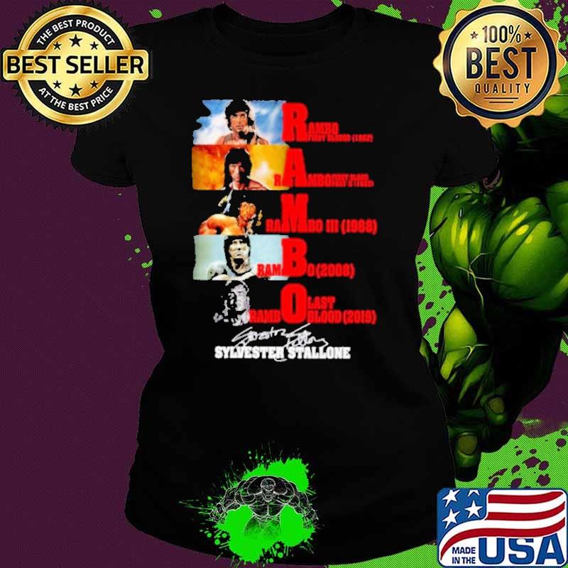 Rambo sylvester stallone signature shirt