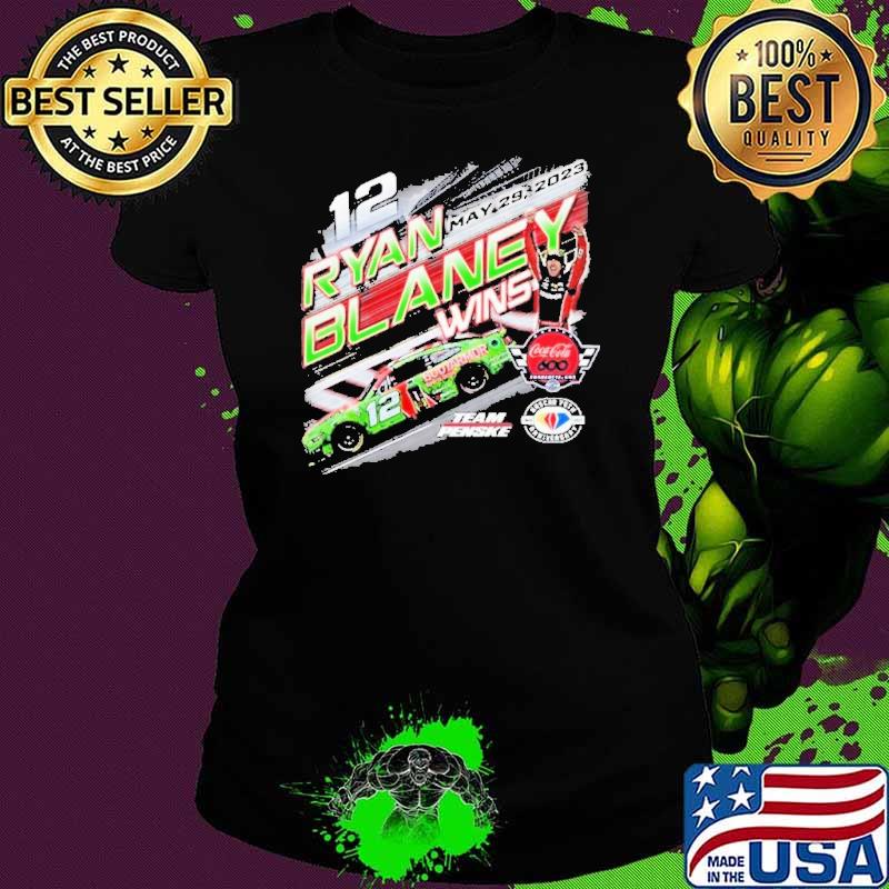 Ryan Blaney Checkered Flag Sports Charcoal 2023 Coca-Cola 600 Race Winner Shirt