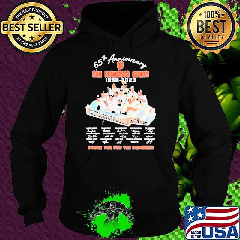 San Francisco Giants 65th Anniversary 1958 – 2023 Thank You For The Memories Shirt Hoodie San Francisco Giants 65th Anniversary 1958 – 2023 Thank You For The Memories Shirt Hoodie