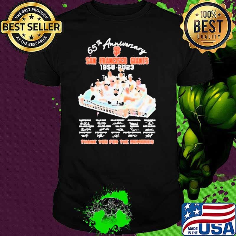 San Francisco Giants 65th Anniversary 1958 – 2023 Thank You For The Memories Shirt Unisex San Francisco Giants 65th Anniversary 1958 – 2023 Thank You For The Memories Shirt Unisex