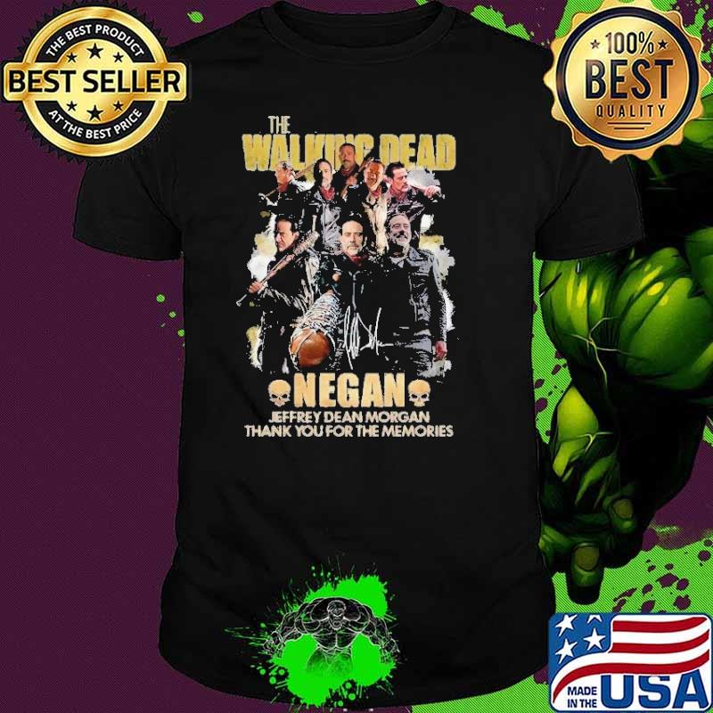 The walking dead negan dean morgan thank you for the memories signature shirt