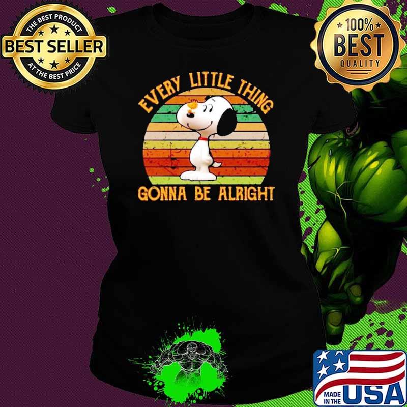 Top every little thing gonna be alright snoopy vintage shirt
