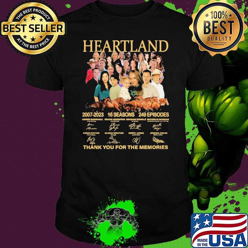 Top heartland 2007 2023 16 seasons thank you for the memories signature shirt
