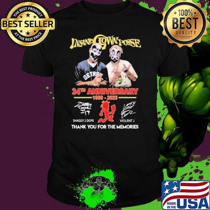Top insane Clown Posse 34th Anniversary 1989-2023 Thank You For The Memories Signatures Shirt Unisex Top insane Clown Posse 34th Anniversary 1989-2023 Thank You For The Memories Signatures Shirt Unisex