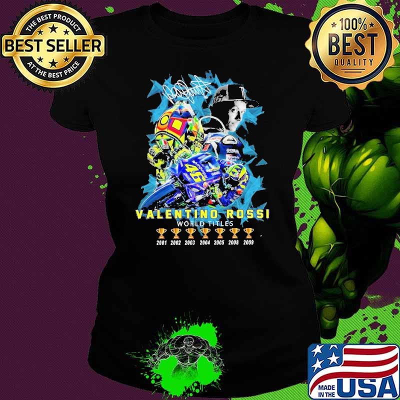 Valentino rossi world titles signature nascar shirt