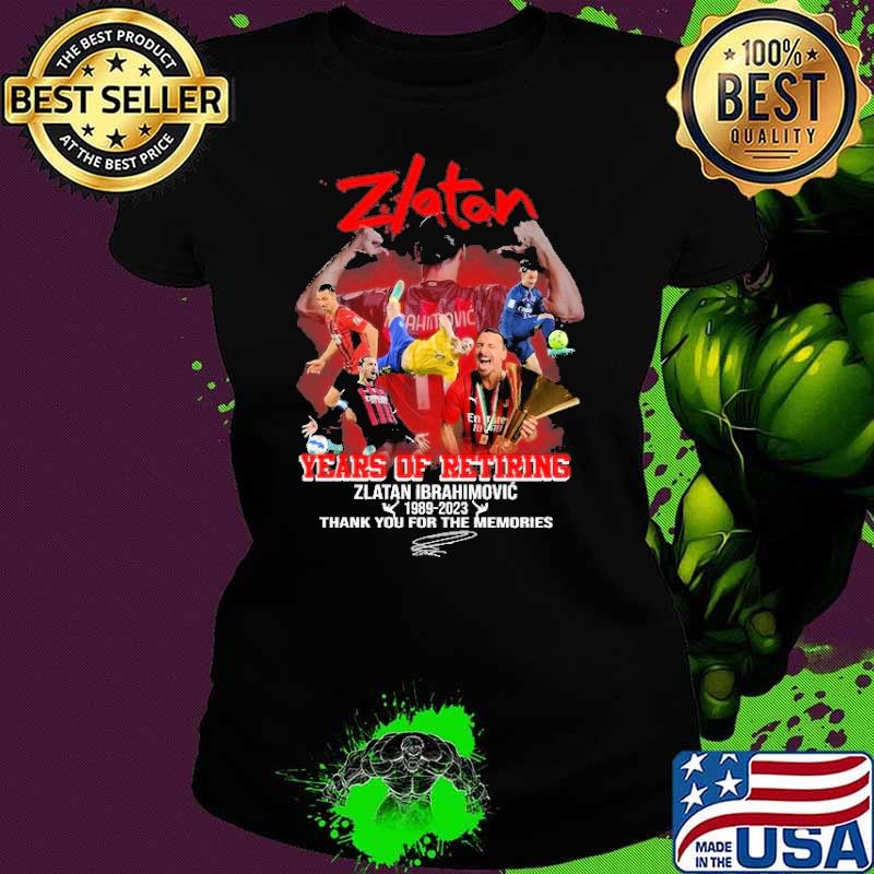 Zlatan ibrahimovic 1989 2023 thank you for the memories signature shirt