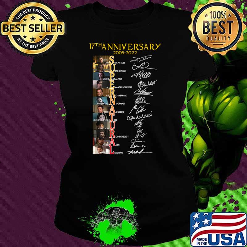 17Th Anniversary 2005 2022 Supernatural Signatures T-Shirt