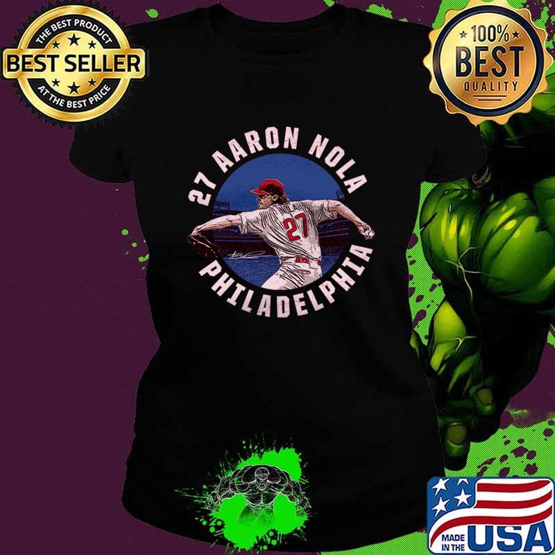 27 Aaron Nola Philadelphia Badge an American Basebal MLB T-Shirt