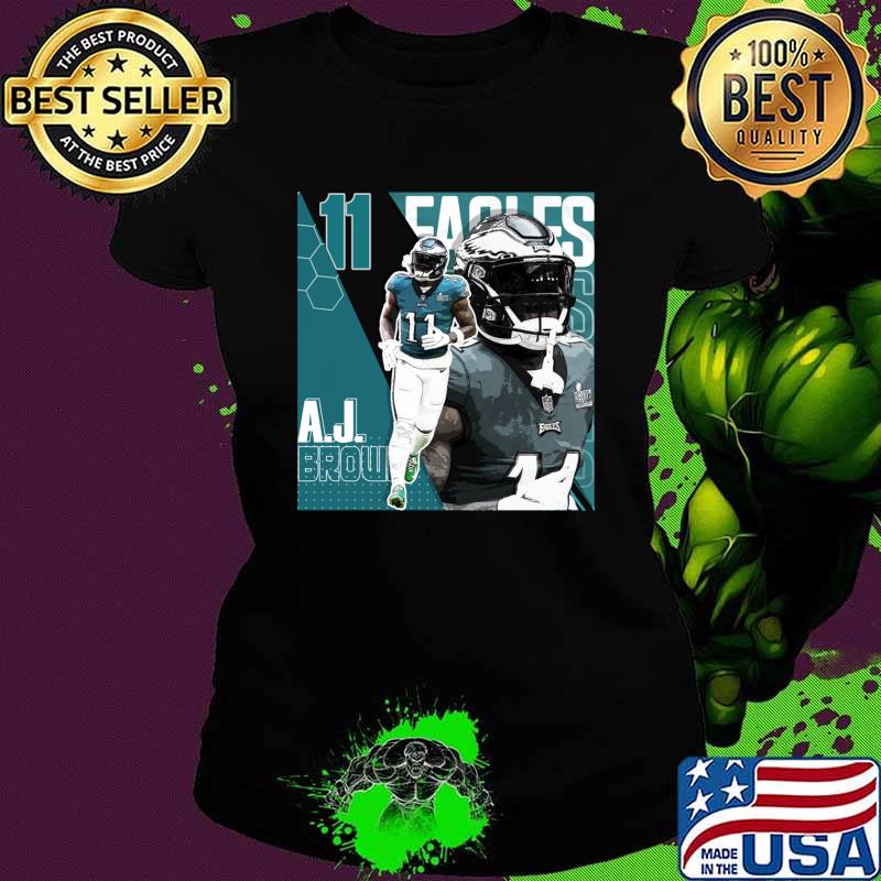 A.J. Brown Football Design Poster Eagles T-Shirt - Guineashirt