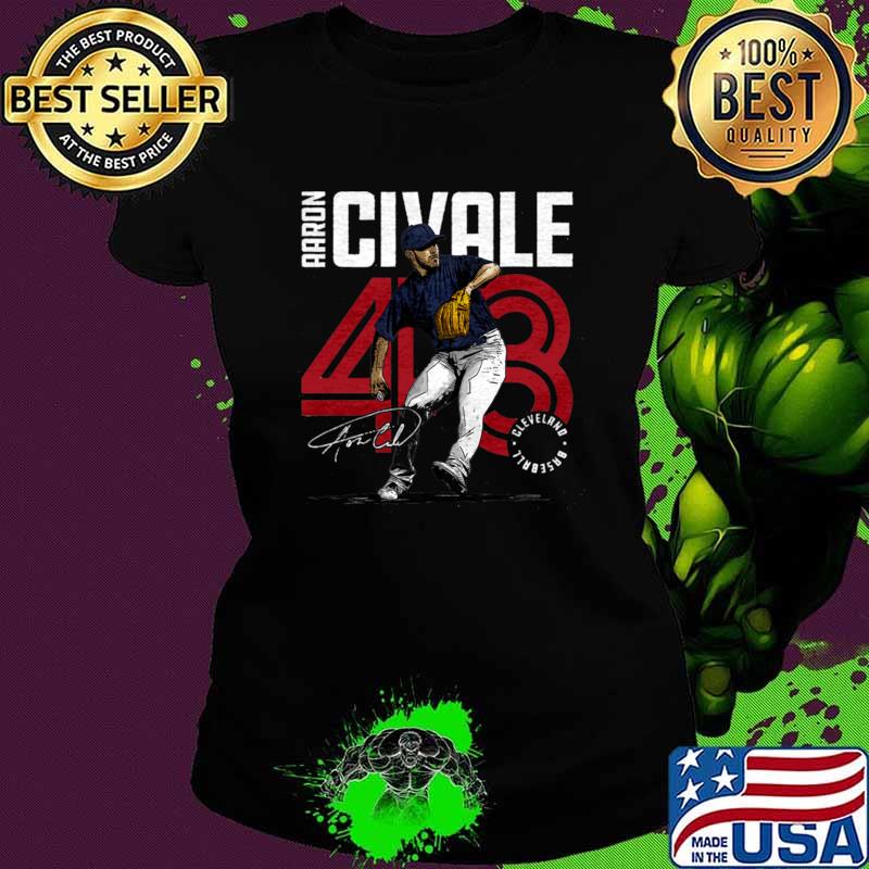 Aaron Civale Cleveland Baseball Signature an American For The Cleveland Guardians T-Shirt