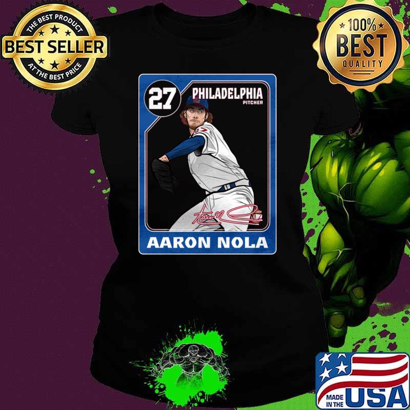 Aaron Nola Philadelphia Pitcher Baseball Signature MLB Card T-Shirt