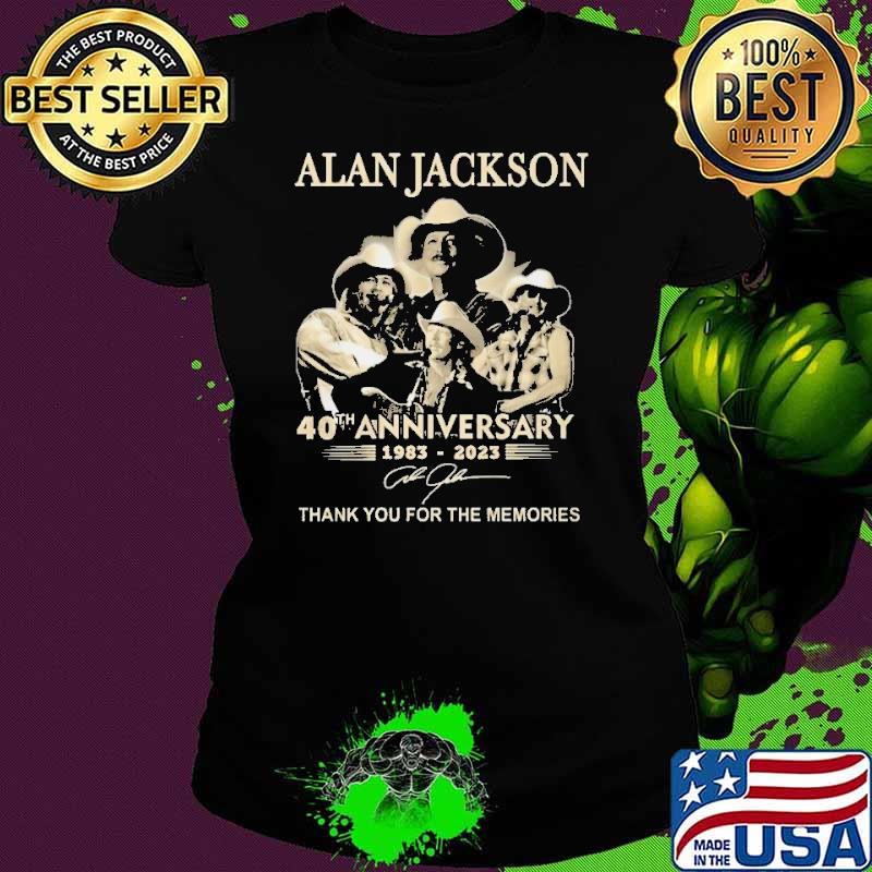 Alan Jackson 40th anniversary 1983 2023 thank you for the memories signature shirt