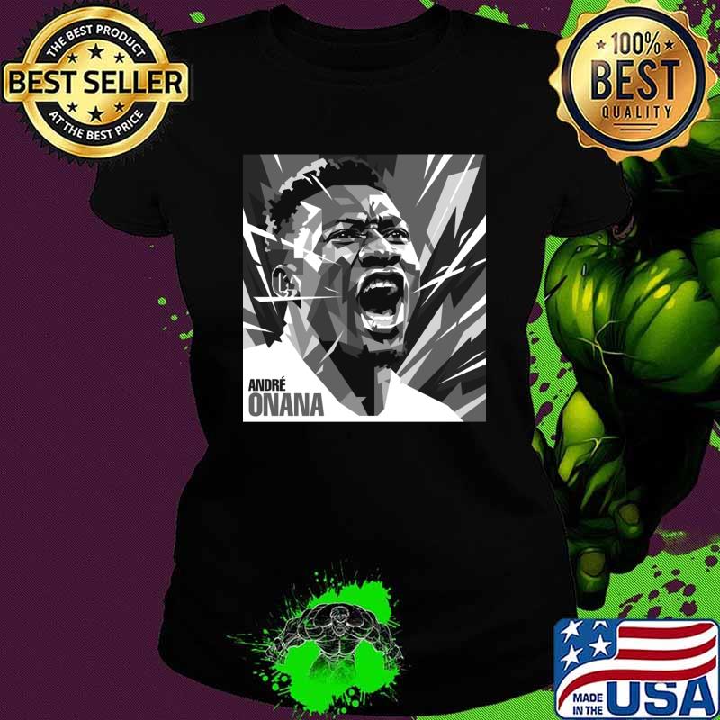 Andre Onana a Cameroonian footballer Illustration in Grayscale T-Shirt