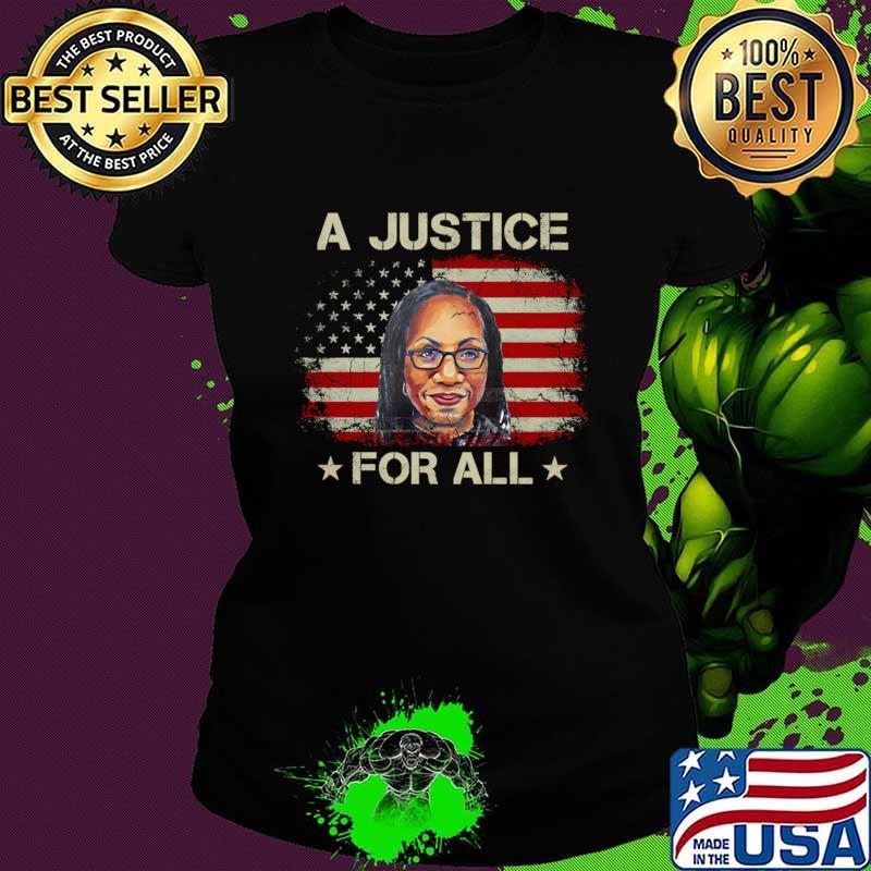 Awesome a Justice For All American Flag Star Ketanji Brown Jackson T-Shirt