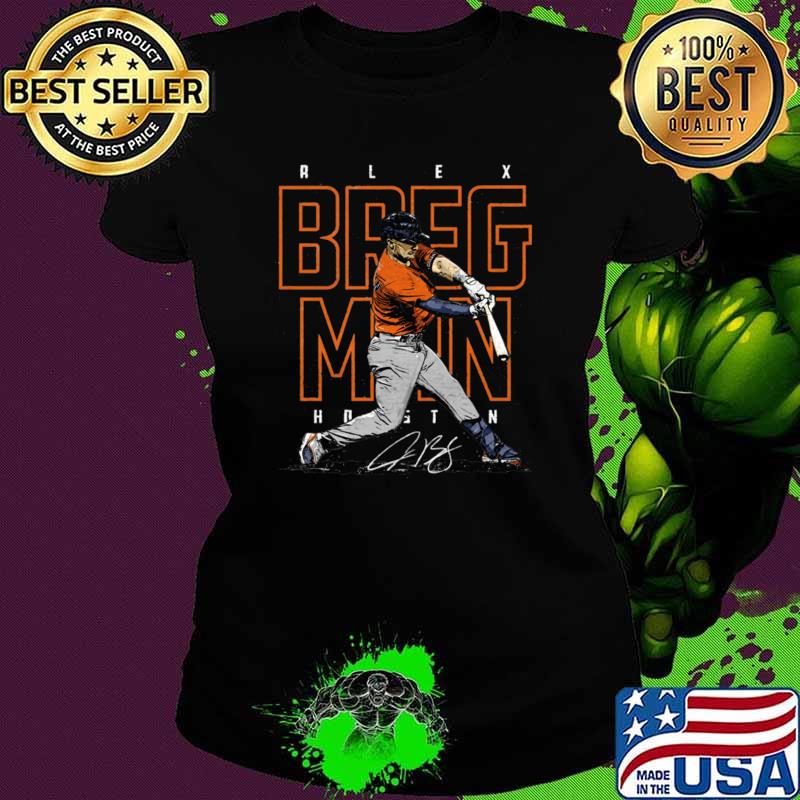 Awesome alex Bregman Houston Outline Name Signature Baseball Player T-Shirt