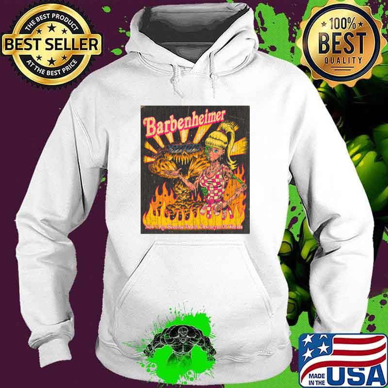 Barbenheimer Barbie x Oppenheimer 2023 Now Become Death Destroryer Of worlds T-Shirt Hoodie Barbenheimer Barbie x Oppenheimer 2023 Now Become Death Destroryer Of worlds T-Shirt Hoodie