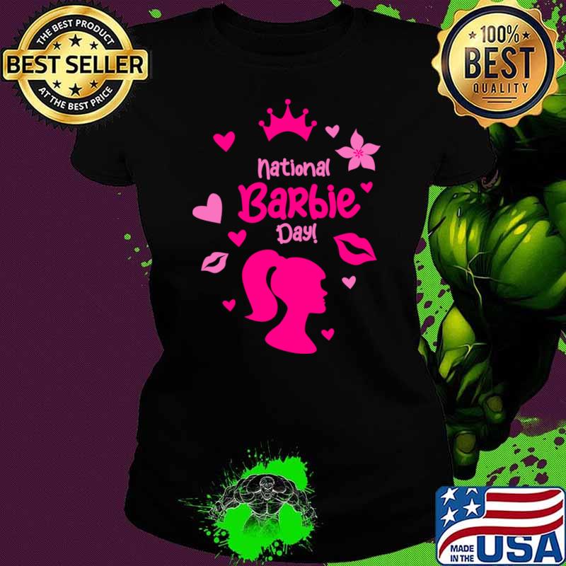 Barbie day national lips crown pink T-Shirt