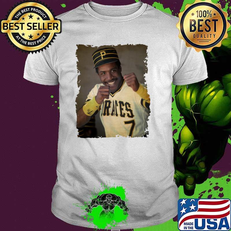 Barry Bonds American Baseball Fielder in Pittsburgh Pirates Old Photo T-Shirt