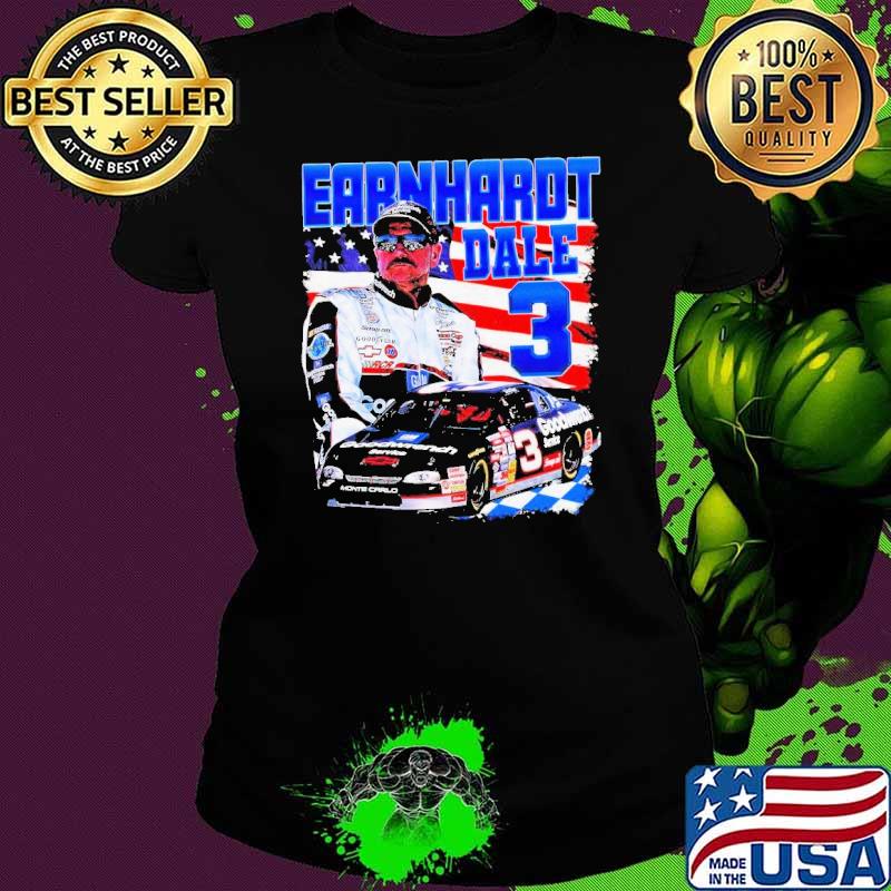 Best dale Earnhardt signature racing car American flag shirt