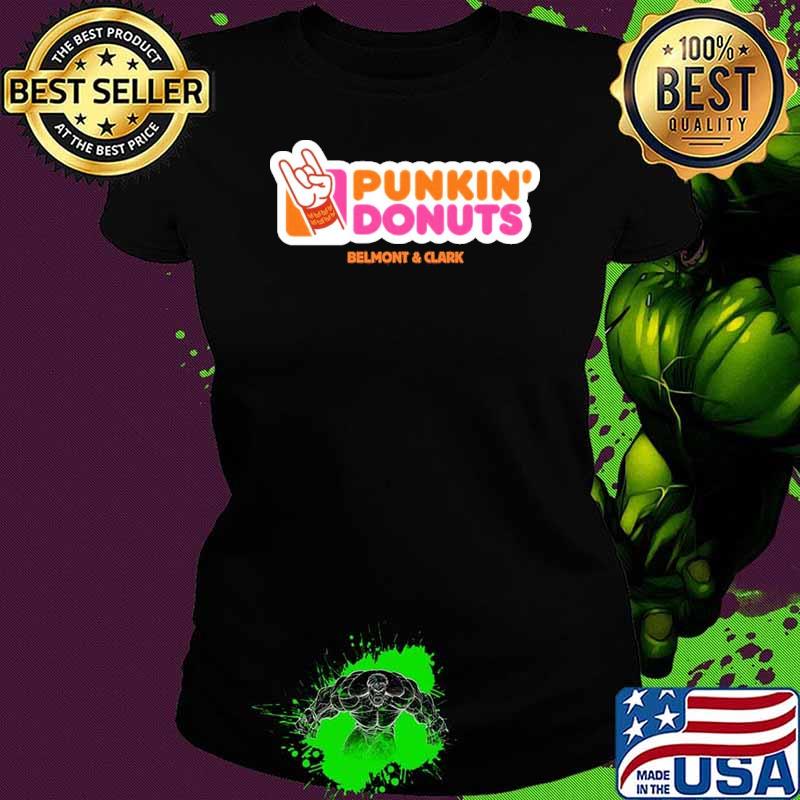 Best dunkin’ Donuts X Punkin’ Donuts Belmont and Clark logo shirt