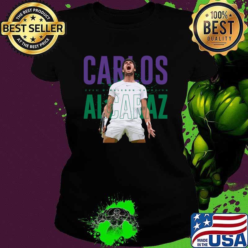 Carlos Alcaraz Signature 2023 Wimbledon Champion Tennis T-Shirt
