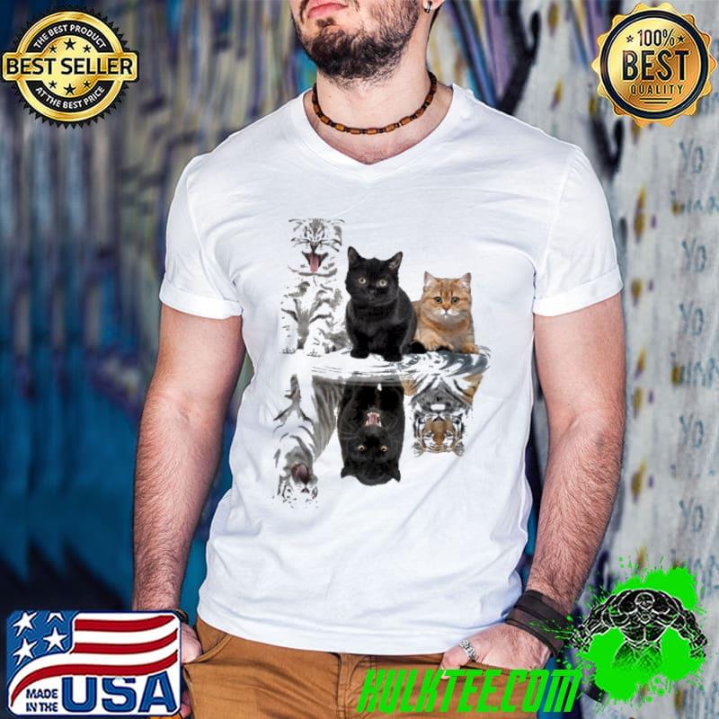 Cat Tiger Leopard Water s Guys V Neck Cat Tiger Leopard Water s Guys V Neck