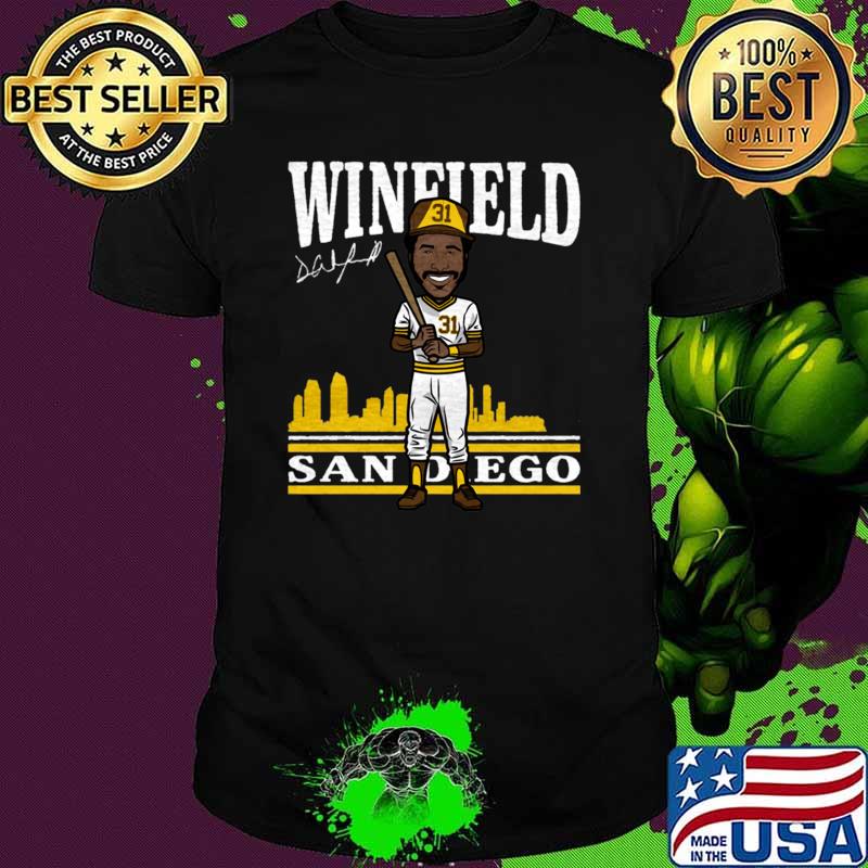 Dave Winfield American Former MLB Signature San Diego Toon T-Shirt