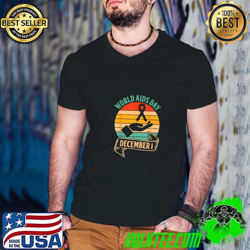 Faith Hope Love World Aids Day HIVAIDS Awareness Vintage T-Shirt Faith Hope Love World Aids Day HIVAIDS Awareness Vintage T-Shirt