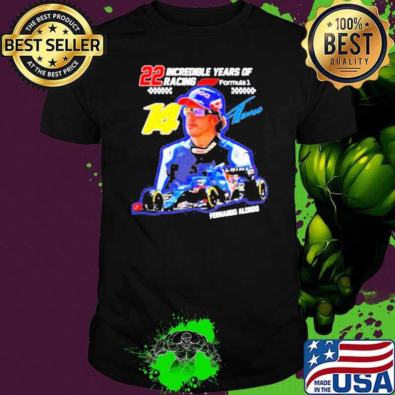 Funny 22 incredible years of racing fernando alonso signature shirt