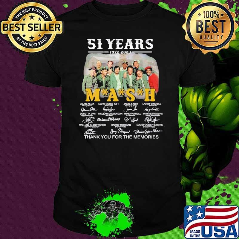 Funny 51 years 1972 2023 mash thank you for the memory signature shirt