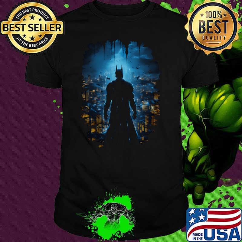 Funny a Vigilante Guards the Night Silhouette Hero T-Shirt