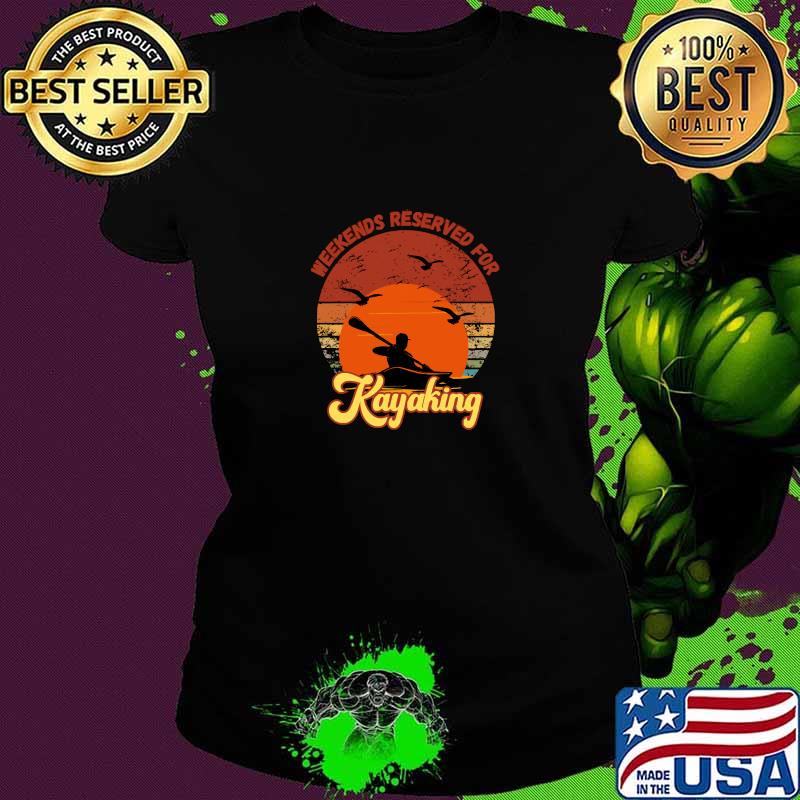 Funny weekends Reserved for Kayaking Vintage Birds T-Shirt