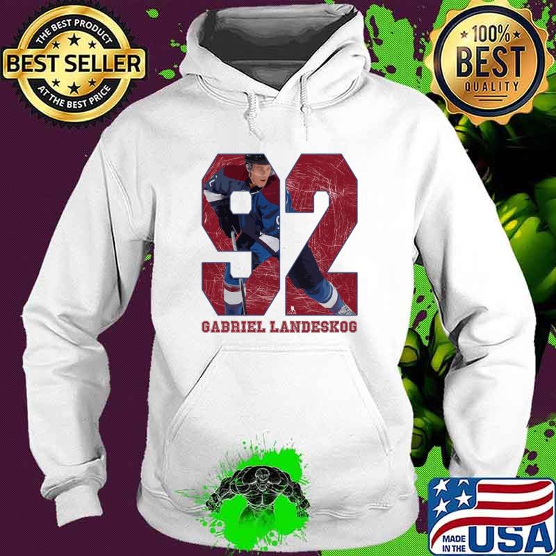 Gabriel Landeskog Hockey player a Swedish NHL Colorado Game 92 T-Shirt Hoodie Gabriel Landeskog Hockey player a Swedish NHL Colorado Game 92 T-Shirt Hoodie