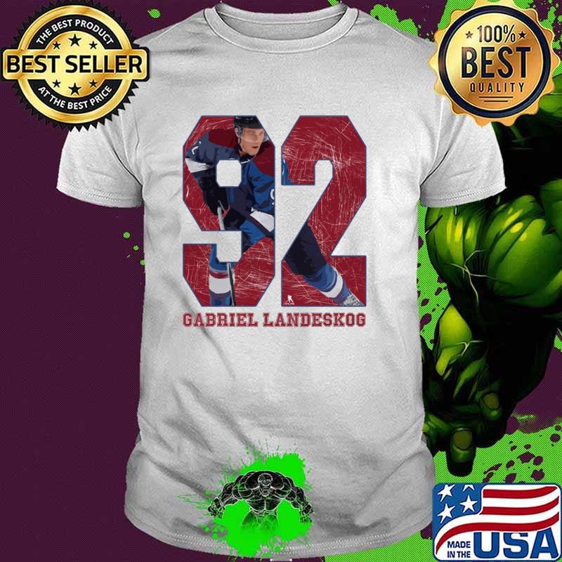Gabriel Landeskog Hockey player a Swedish NHL Colorado Game 92 T-Shirt