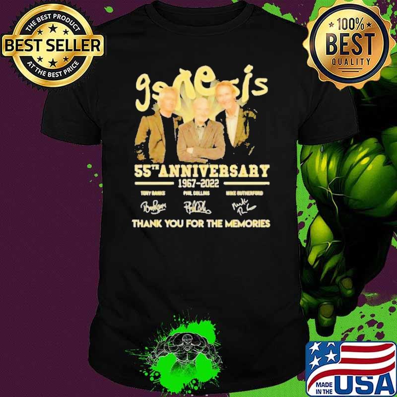 Genesis 55th anniversary 1967 2022 thank you for the memories signature shirt