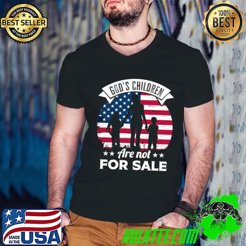God's children are not for sale star american flag T-Shirt
