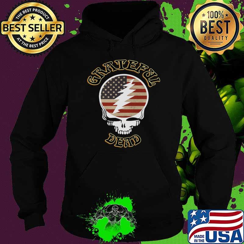 Grateful Dead Rock Band Skull symbol American Flag T-Shirt Hoodie Grateful Dead Rock Band Skull symbol American Flag T-Shirt Hoodie