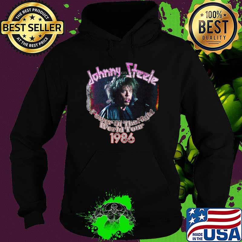 Johnny Steele Power of the Night World Tour 1986 T-Shirt Hoodie Johnny Steele Power of the Night World Tour 1986 T-Shirt Hoodie
