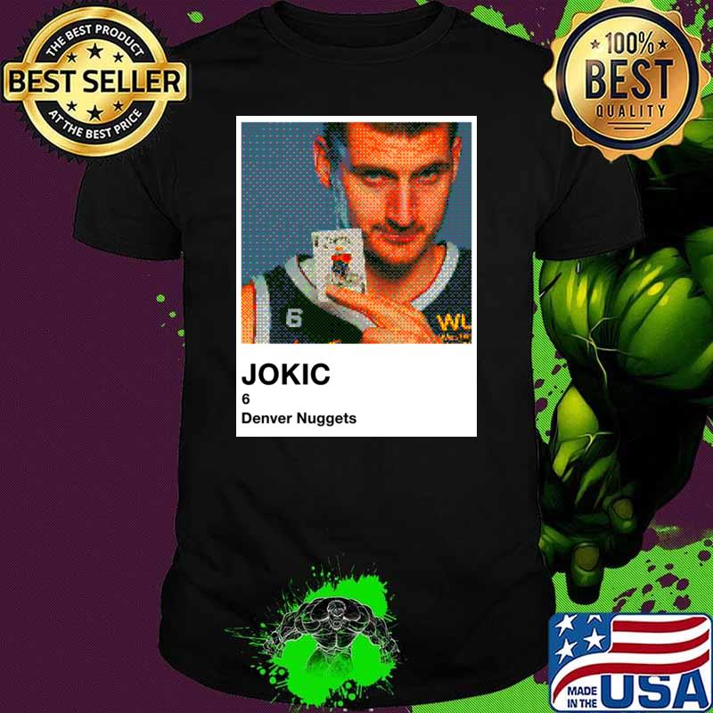 Jokic Serbian Denver Nuggets Basketball 8bit Pantone T-Shirt